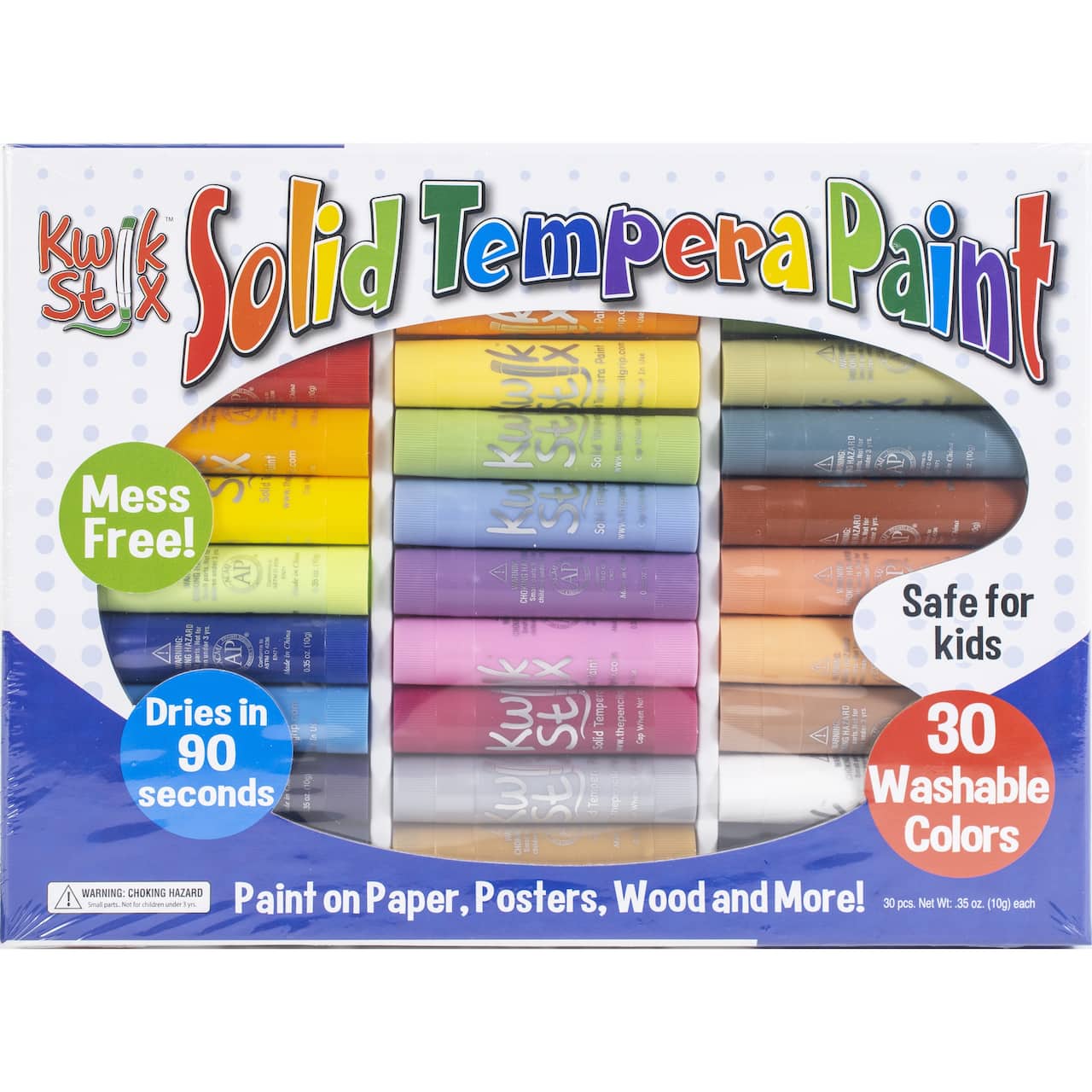 Kwik Stix&#x2122; 30 Color Tempera Washable Paint Set